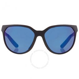 Mayfly Blue Mirror Polarized Polycarbonate Cat Eye Ladies Sunglasses