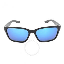 Palmas Blue Mirror Polarized Glass Square Unisex Sunglasses