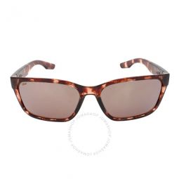 Palmas Copper Silver Mirror Polarized Polycarbonate Rectangular Unisex Sunglasses