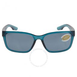 Palmas Gray Silver Mirror Polarized Polycarbonate Unisex Sunglasses