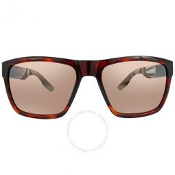 Paunch XL Copper Silver Mirror Polarized Polycarbonate Square Sunglasses