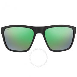 Paunch XL Green Mirror Polarized Polycarbonate 580P Square Mens Sunglasses