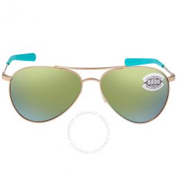 PIPER Green Mirror Polarized Glass Ladies Sunglasses PIP 126 OGMGLP 58