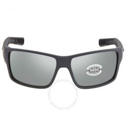 Reefton Pro Grey Silver Mirror Polarized Rectangular Mens Sunglasses