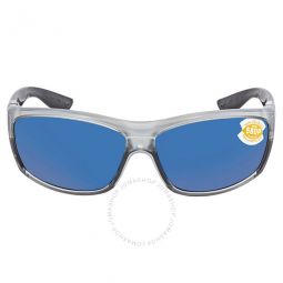 SALTBREAK Blue Mirror Polarized Polycarbonate Mens Sunglasses BK 18 OBMP 65