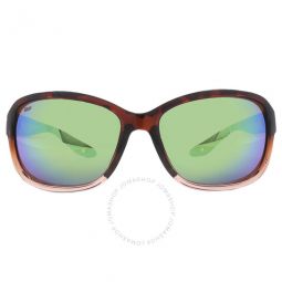 Seadrift Gren Mirror Polarized Polycarbonate Rectangular Ladies Sunglasses