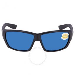 TUNA ALLEY Blue Mirror Polarized Polycarbonate Mens Sunglasses