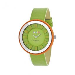 Celebration Green Dial Green Leather Watch