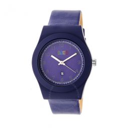 Dazzle Purple Dial Purple Leather Ladies Watch
