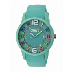 Festival Teal Dial Teal Silicone Unisex Watch