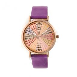 Fortune Rose Dial Periwinkle Leatherette Watch