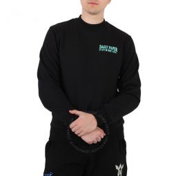 Mens Black Graphic Logo-Print Sweatshirt, Size Small