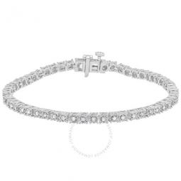 Diamond Muse 1/2 Carat Real Diamond Fashion Tennis Bracelet for Women in Sterling Silver