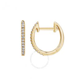 Diamond Muse 0.112 cttw 14KT Gold Classy Hoop Earrings for Women for Women