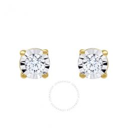 Diamond Muse 0.20 cttw 14KT Gold Round Cut Diamond Stud Earrings for Women
