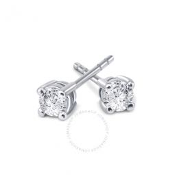 Diamond Muse 0.20 cttw 14KT White Gold Round Cut Diamond Stud Earrings for Women