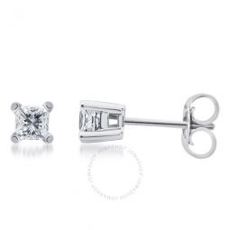 Diamond Muse 0.25 cttw 10KT White Gold Solitaire Diamond Stud Earrings for Women