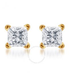 Diamond Muse 0.25 cttw 10KT Yellow Gold Solitaire Diamond Stud Earrings for Women