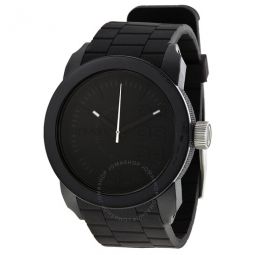 Color Domination Black Dial Black Silicone Unisex Watch