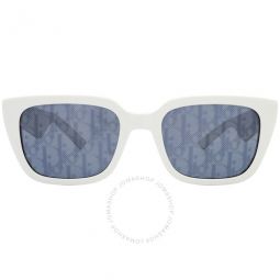 Blue Logo Square Mens Sunglasses