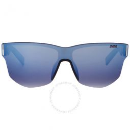 DIORADDICT Grey Blue Flash Shield Mens Sunglasses
