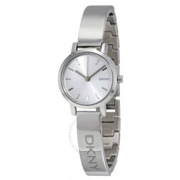 Silver Sunray Dial Bangle Ladies Watch