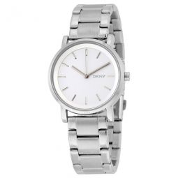 Soho White Dial Stainless Steel Ladies Watch