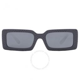 Grey Mirrored Black Rectangular Ladies Sunglasses