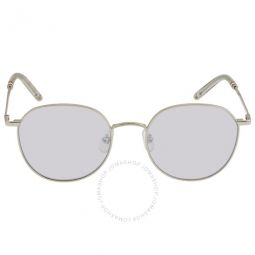 Light Grey Round Unisex Sunglasses