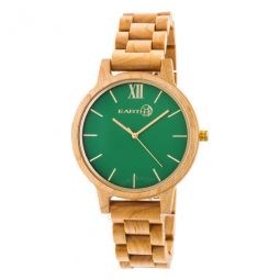 Pike Green Dial Khaki / Tan Wood Unisex Watch