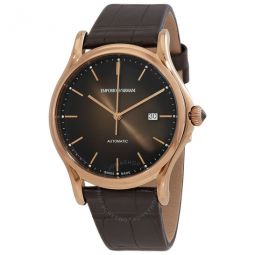 Automatic Swiss Made Brown Dial Mens Watch