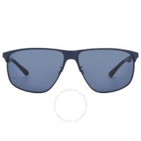 Dark Blue Rectangular Mens Sunglasses