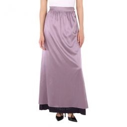 Empire Waist Lavender Silk Maxi Skirt, Brand Size 40 (US Size 4)