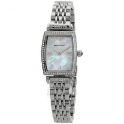Gianni T-Bar Quartz Crystal White Dial Ladies Watch
