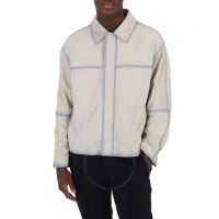 Gradient Effect Lightweight Goatskin Suede Blouson Jacket, Brand Size 50 (US Size 40)