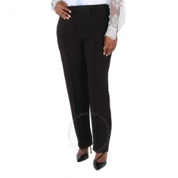 Ladies Black Straight-Leg High-Waist Trouser, Brand Size 48 (US Size 12)