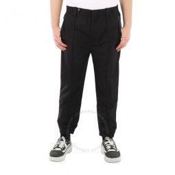 Mens Black Technical Twill Trousers, Brand Size 52 (Waist Size 36)