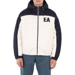 Mens EA Logo Nylon Down Jacket, Brand Size 52 (US Size 42)