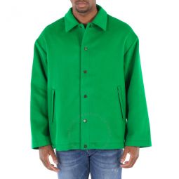 Mens Verde Ultra Fine Wool Blouson Jacket, Brand Size 50 (US Size 40)