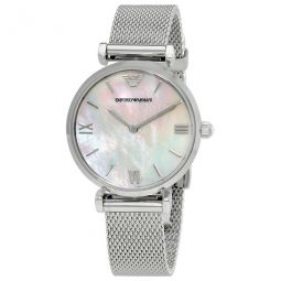Retro White Mother of Pearl Dial Ladies Watch