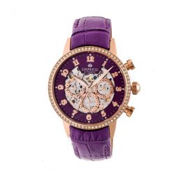 Beatrice Automatic Crystal Purple Dial Ladies Watch
