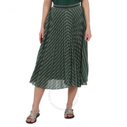 Essentiel Ladies Forest Green Restart Pleated Skirt, Brand Size 36 (US Size 4)