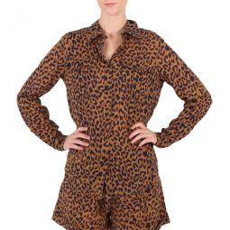 Essentiel Sinus The Sinus Leopard Print Shirt, Brand Size 34 (US Size 0)