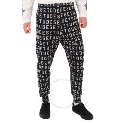 Mens Tempra Stencil Logo All-Over Pants, Size Small