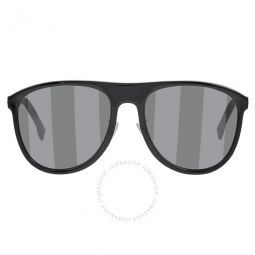 Grey/Silver Round Mens Sunglasses