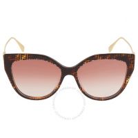 Light Brown Cat Eye Ladies Sunglasses