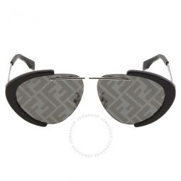 Smoke Mirror Logo Oval Mens Sunglasses
