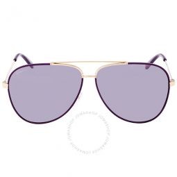 Ferragamo Purple Pilot Unisex Sunglasses