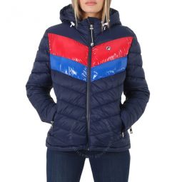 Ladies Color-block Hooded Jacket, Size X-Small
