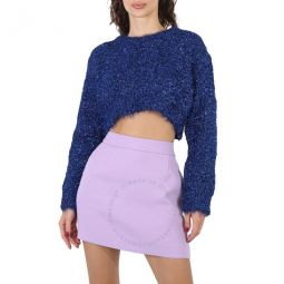Ladies Sweaters Black Fap Knit Tinsel Sweater, Brand Size 1